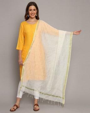 dupatta with contrast border