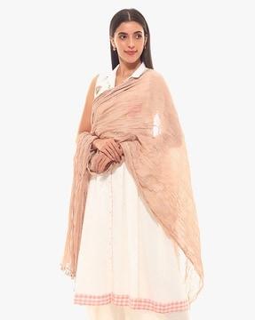 dupatta with tasseled hemline