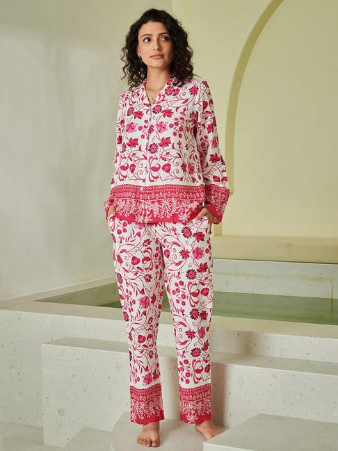 dusk attire pink clara pyjama set