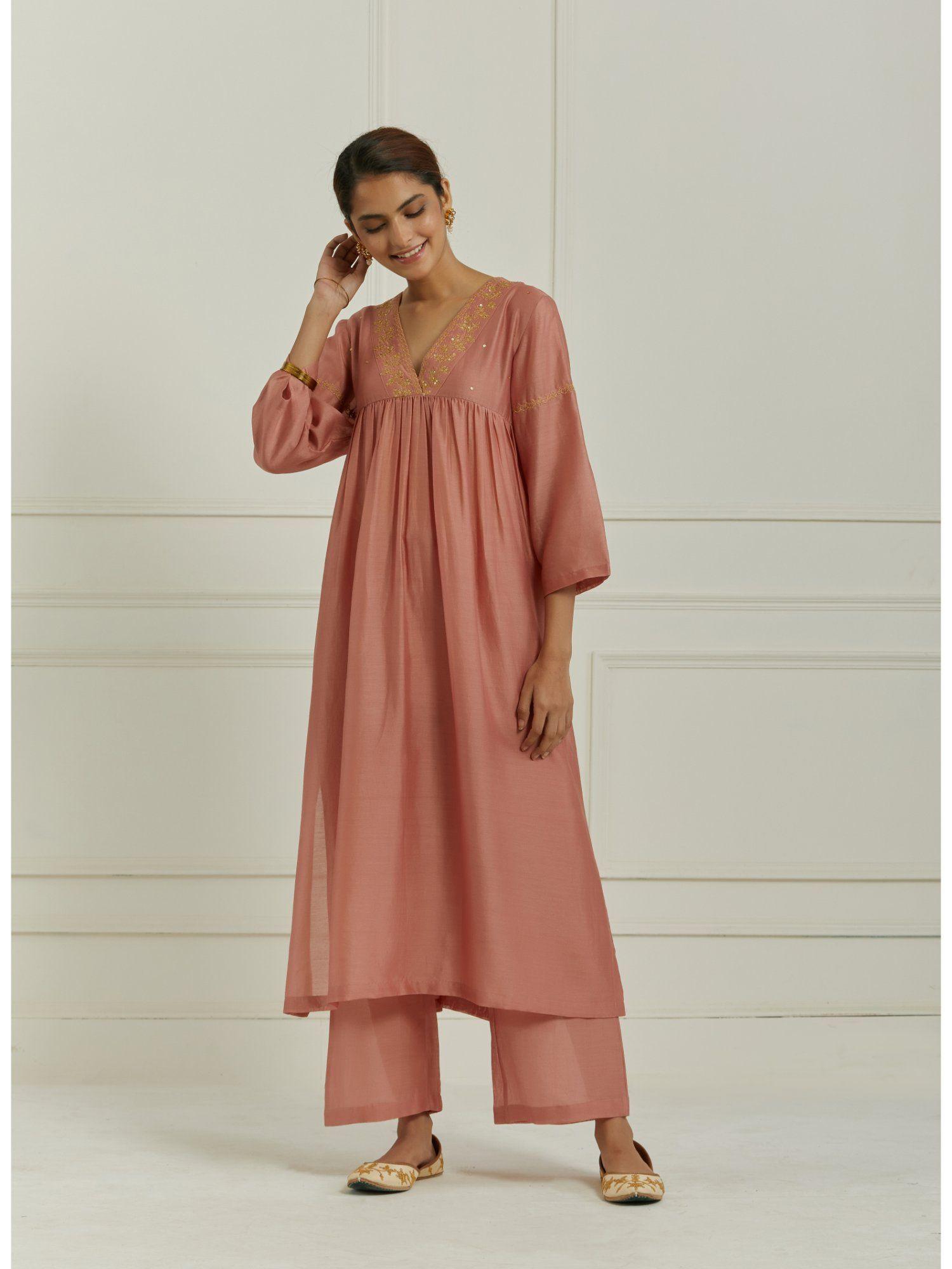 dust pink kurta