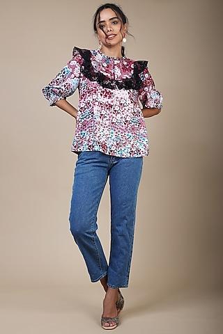 dusty pink polyester blouse