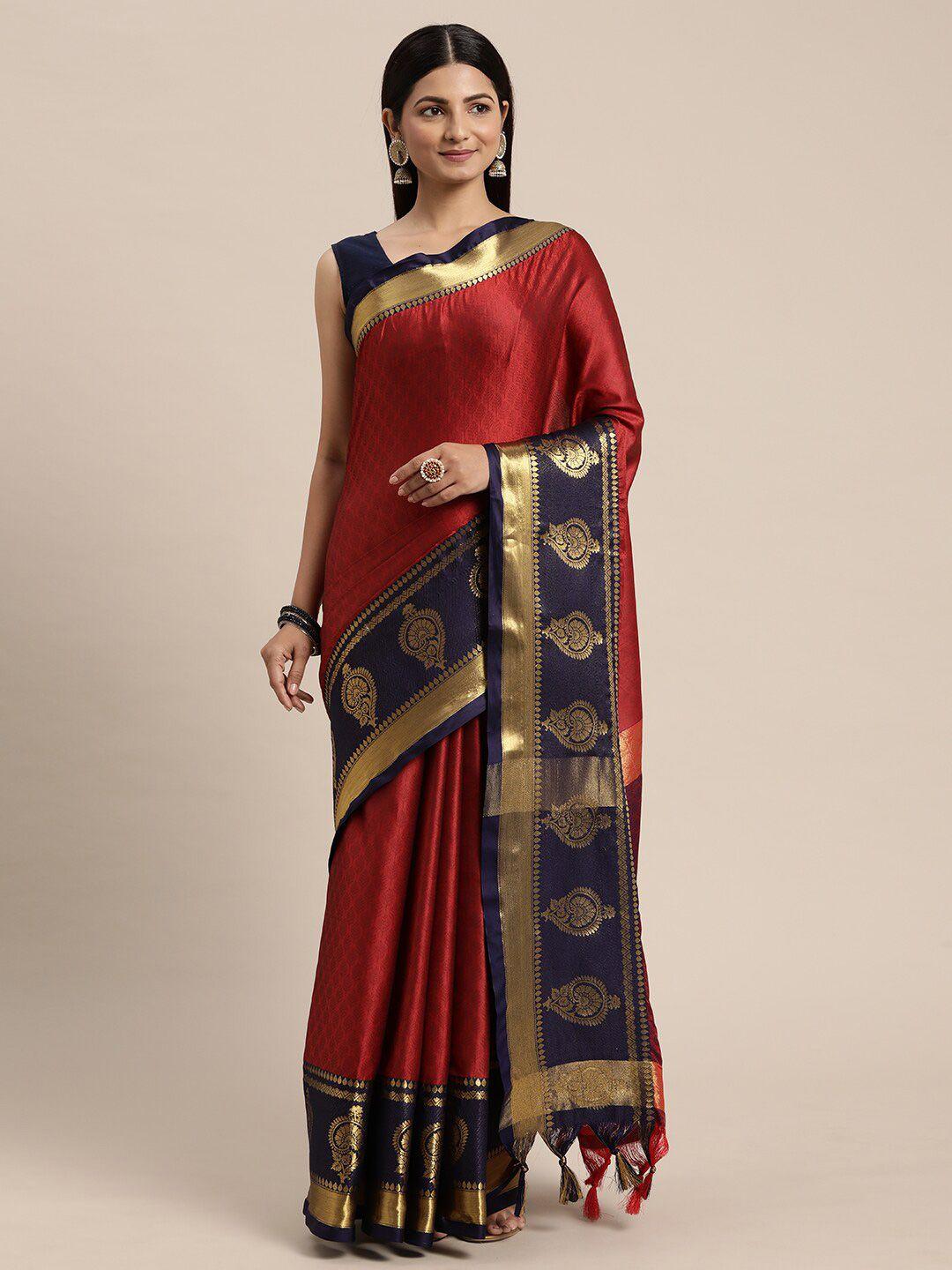 dwini ethnic motifs woven design zari silk cotton dharmavaram saree