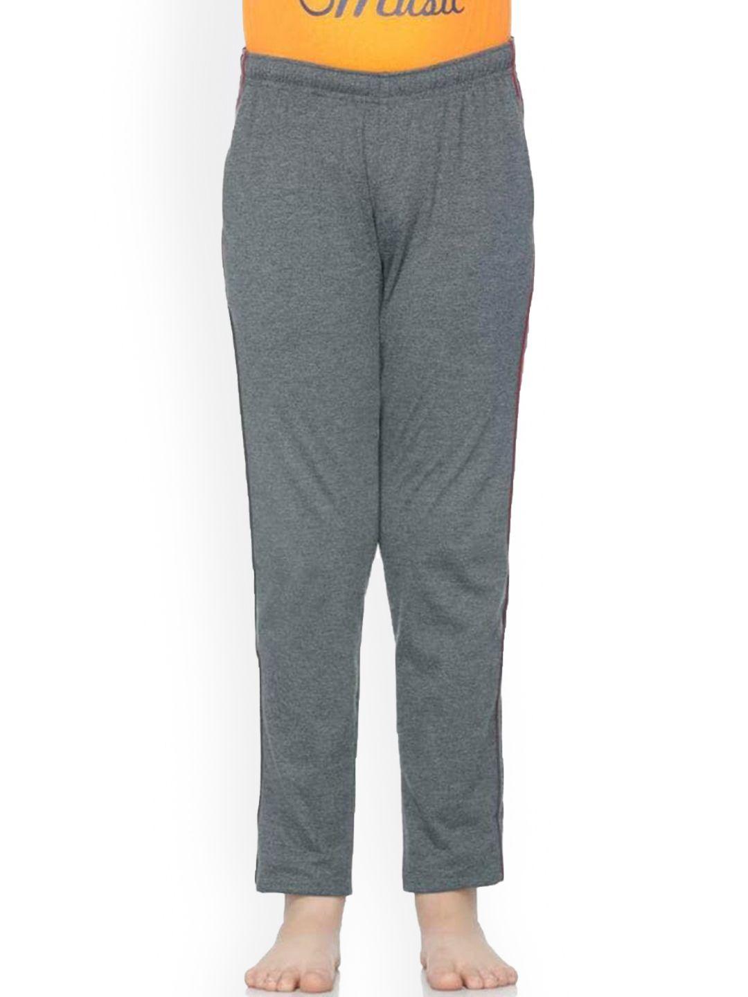 dyca boys grey solid cotton lounge pants