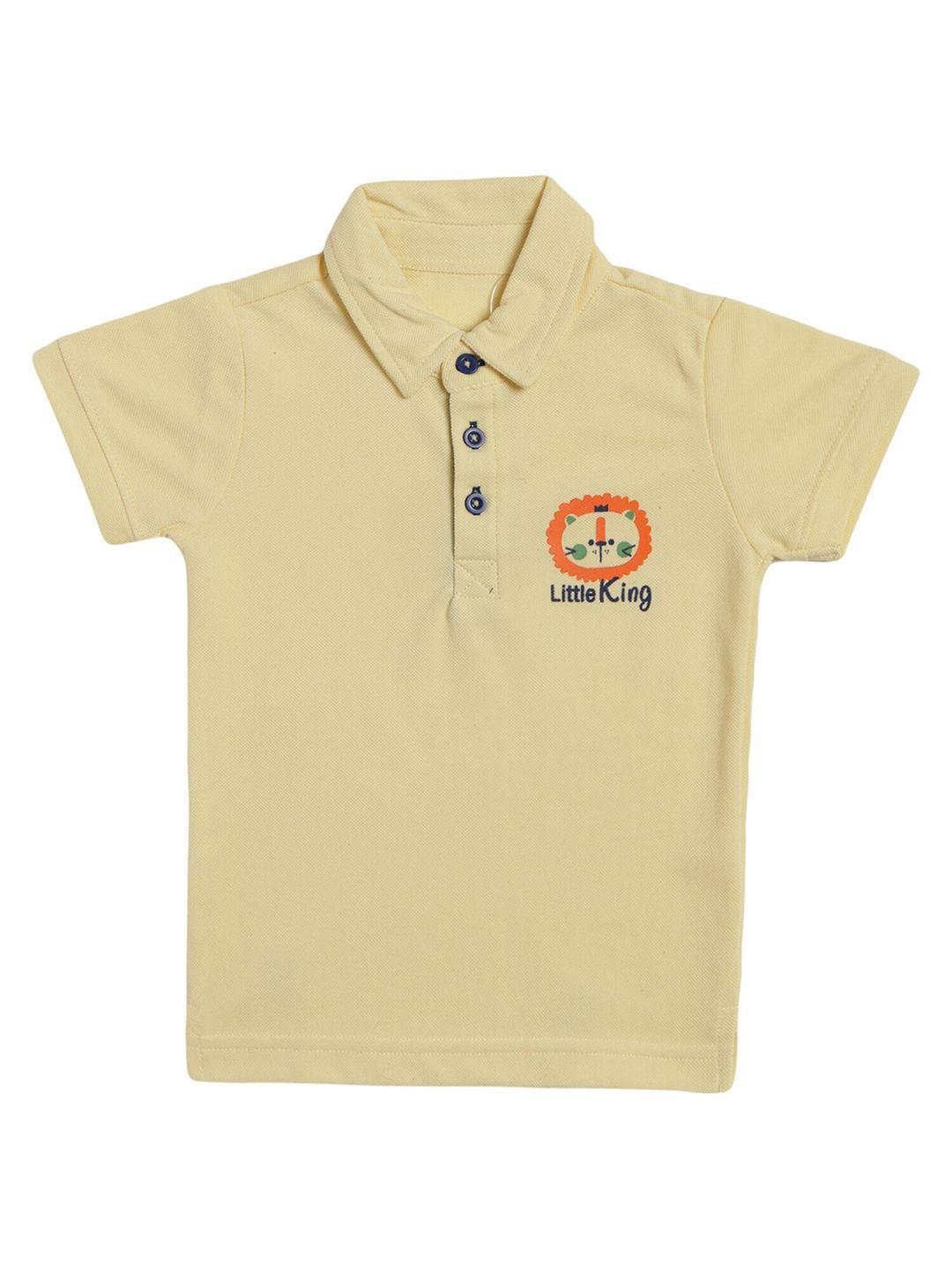 dyca boys yellow polo collar cotton t-shirt