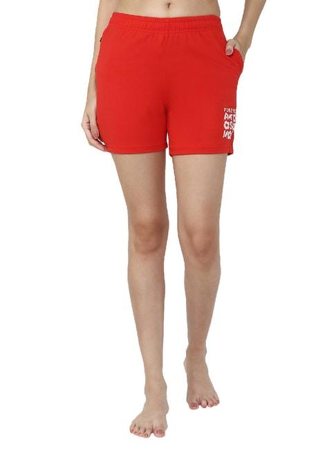dyca red printed shorts