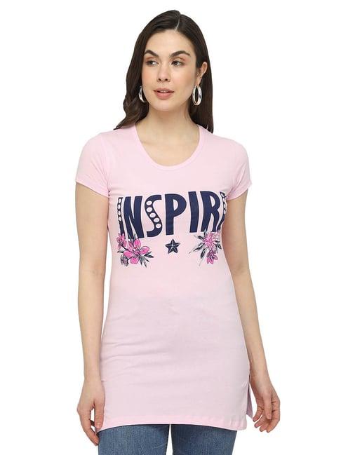 dyca baby pink cotton printed t-shirt