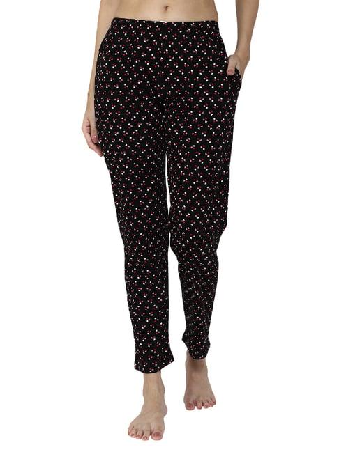 dyca black printed lounge pants