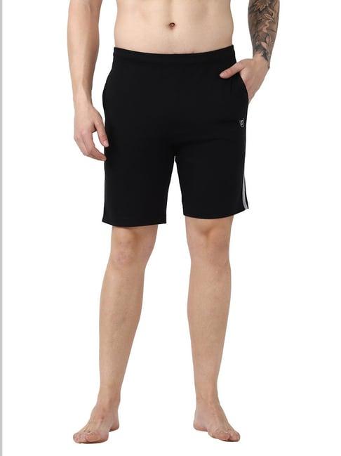 dyca black regular fit shorts