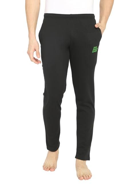 dyca black regular fit trackpants