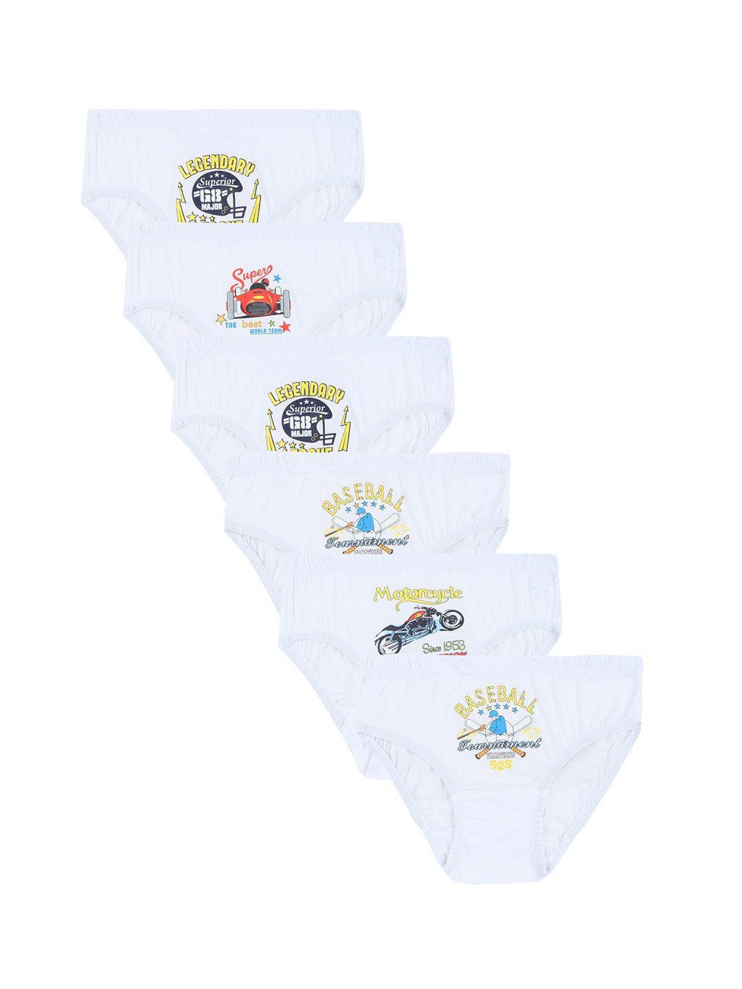 dyca boys  pack of 6 assorted printed cotton briefs