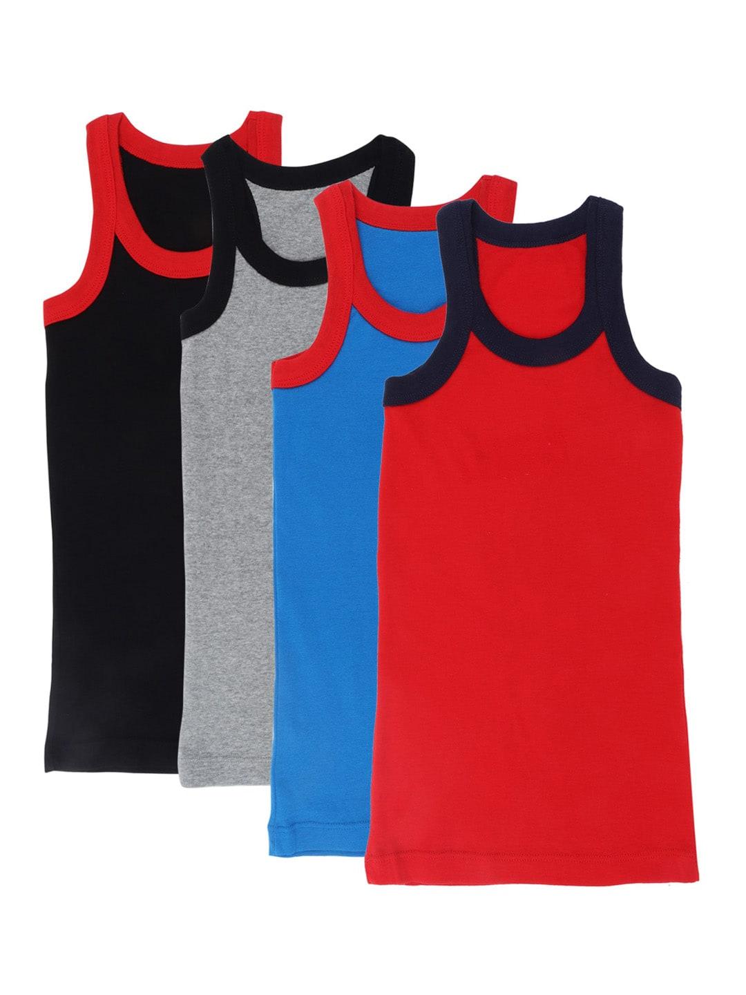 dyca boys pack of 4 assorted cotton basic vests