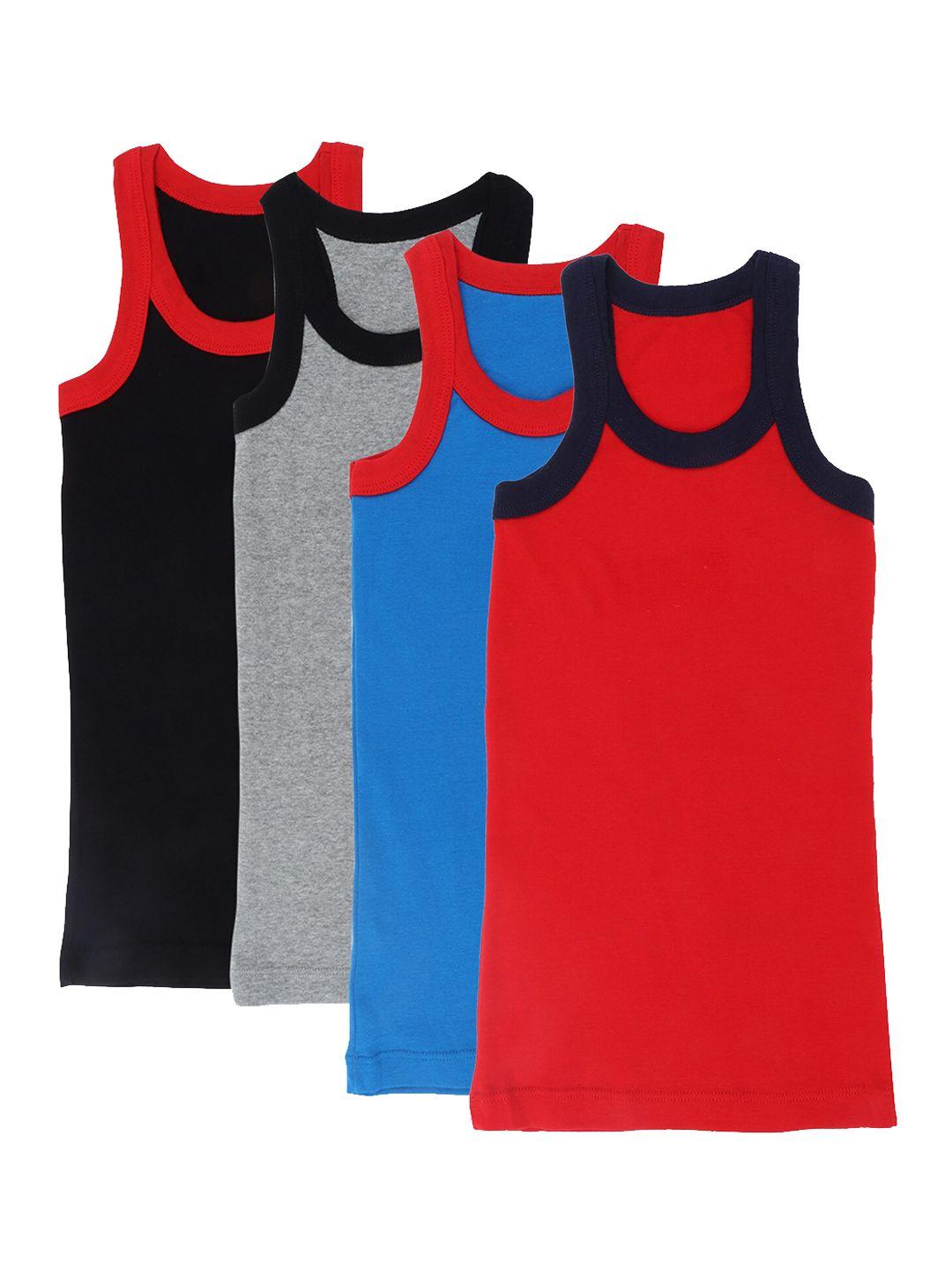 dyca boys pack of 4 assorted cotton innerwear vests