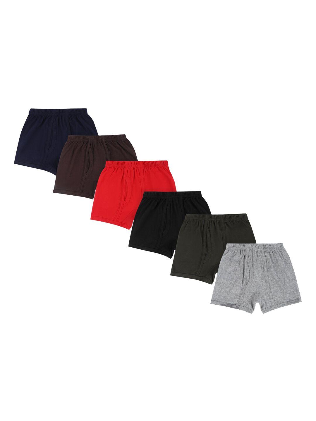 dyca boys pack of 6 assorted cotton trunk