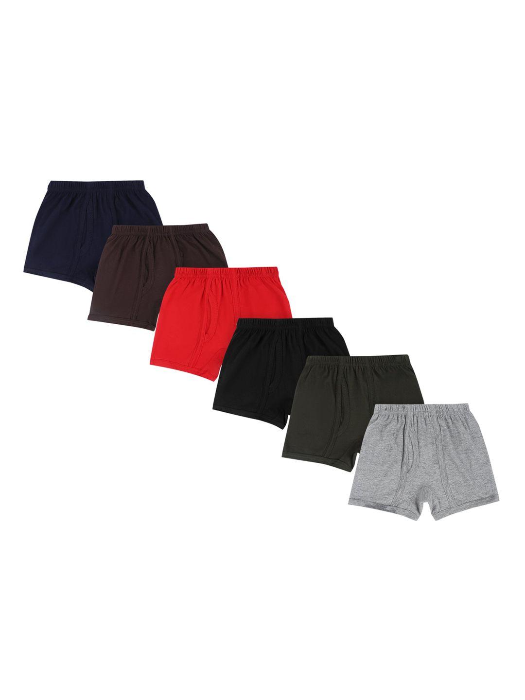 dyca boys pack of 6 assorted solid trunks dia504-pk001_p6