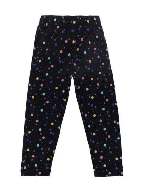 dyca kids black cotton printed pants