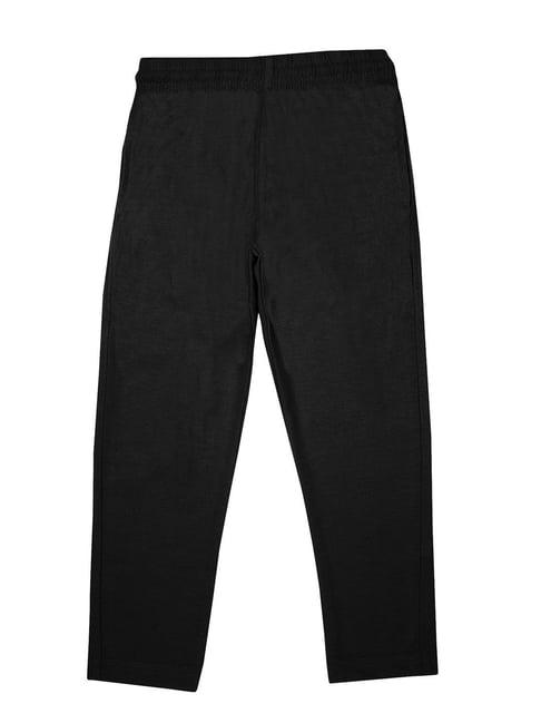 dyca kids black solid trackpants