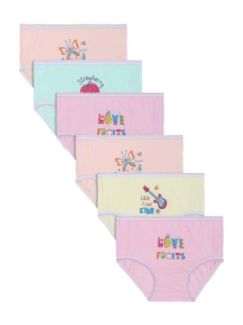 dyca kids multicolor cotton printed panty (pack of 6)