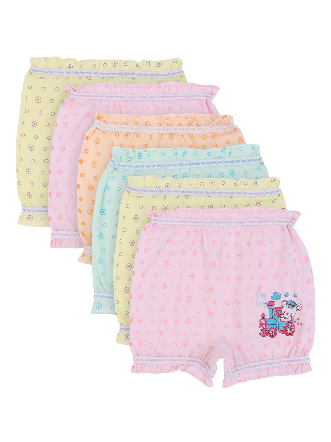 dyca kids pack of 6 assorted cotton mid-rise basic briefs