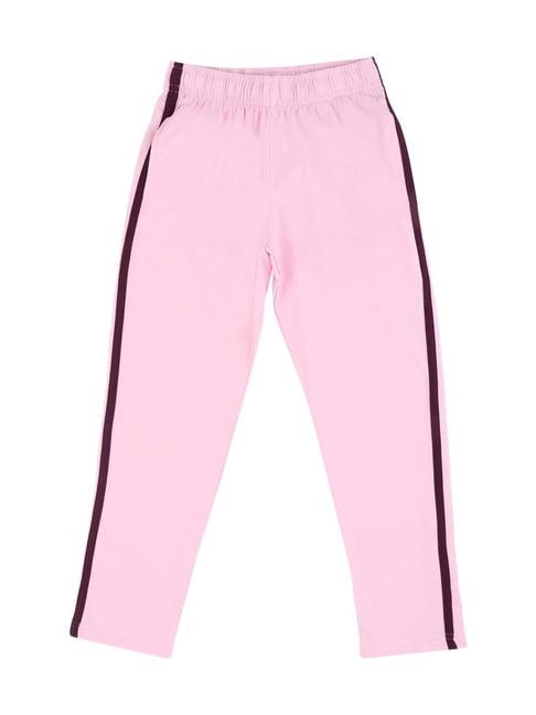 dyca kids pink cotton color block trackpants