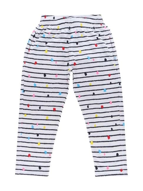 dyca kids white cotton printed pants