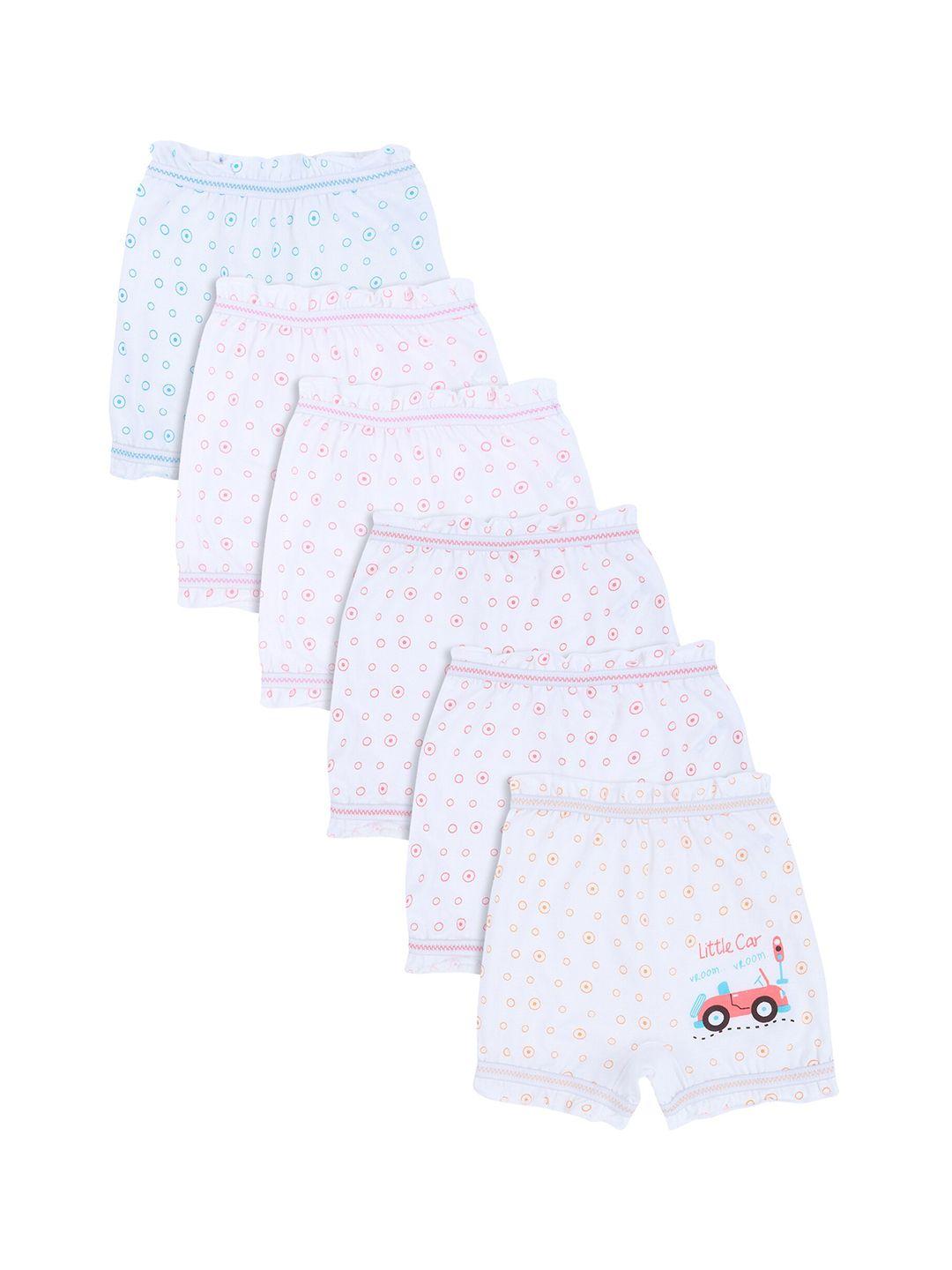 dyca kids white pack of 6 assorted printed briefs
