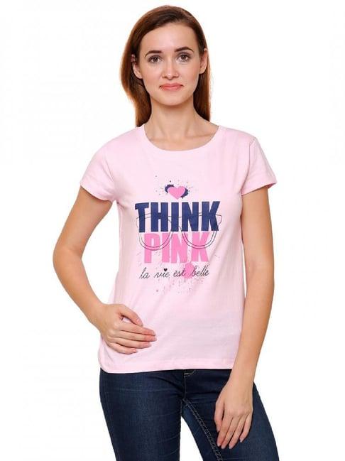 dyca light pink printed t-shirt