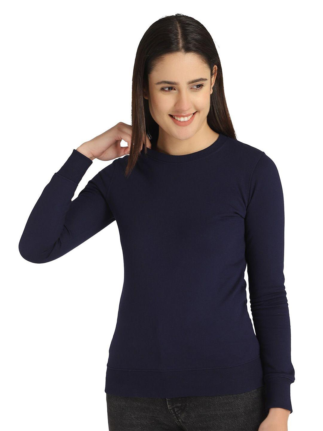 dyca round neck long sleeves cotton pullover sweatshirt