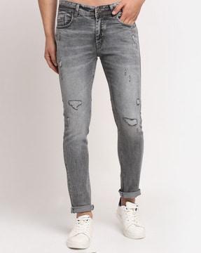 dye & washed  slim jeans