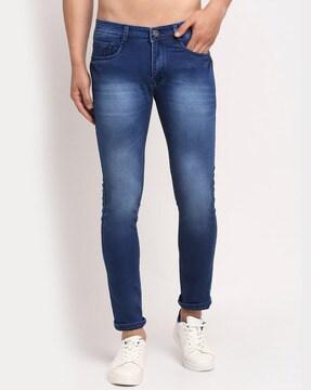 dye & washed  slim jeans