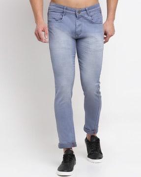 dye & washed  slim jeans