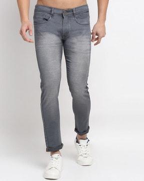 dye & washed  slim jeans