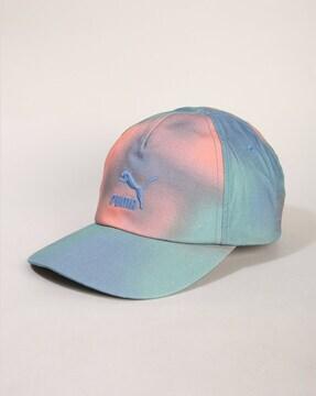 dyed baseball cap with logo embroidery