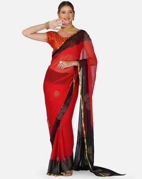 dyed hand batik saree with blouse piece