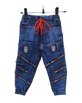 dyed-washed straight jogger jeans