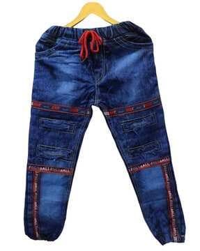 dyed-washed straight jeans