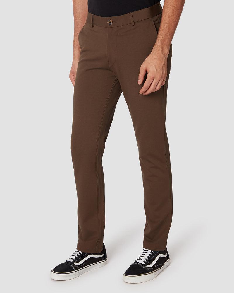 dynamic 4 way stretch travel pants - brown