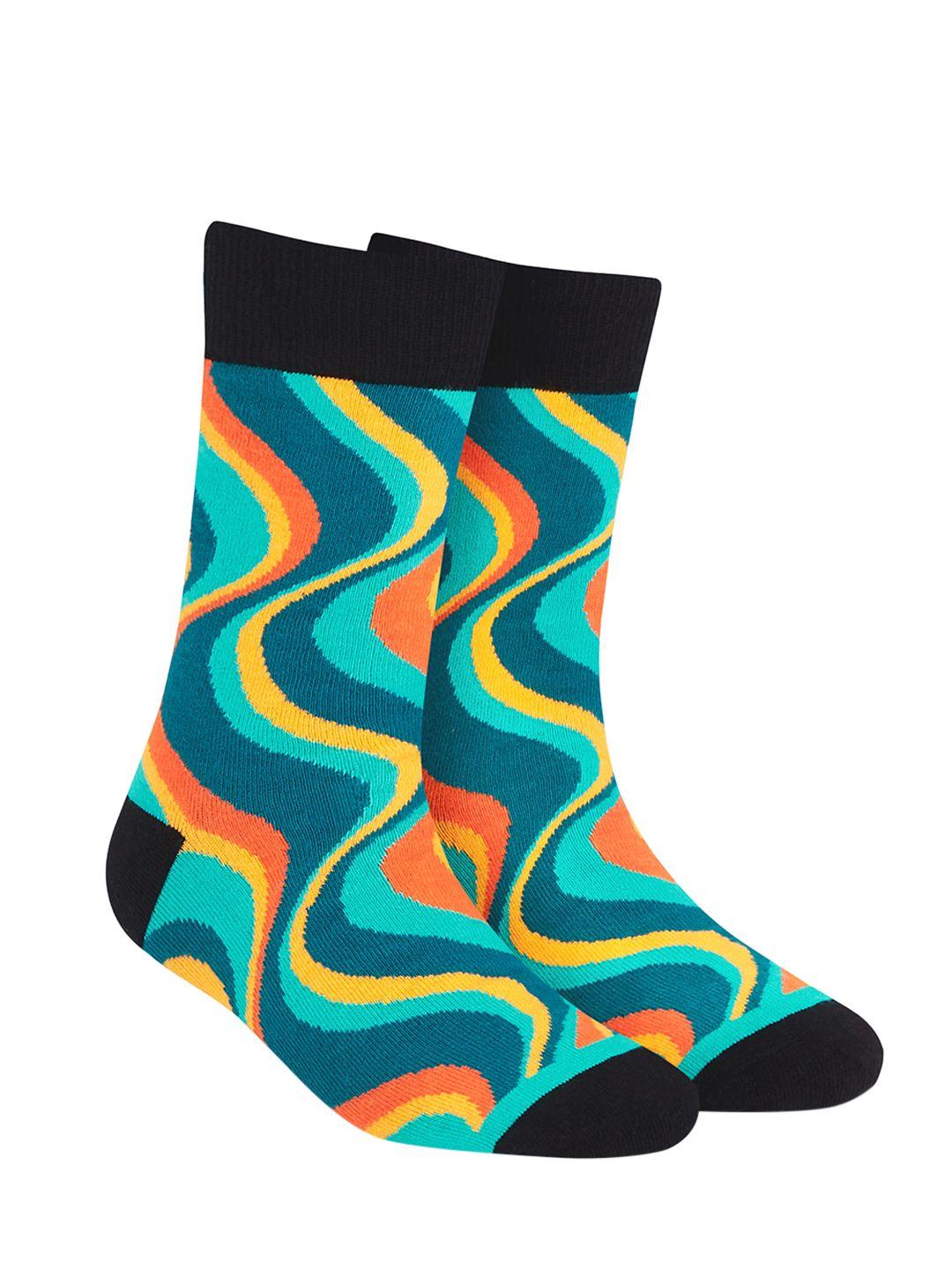 dynamocks unisex multicoloured swoon patterend calf-length socks