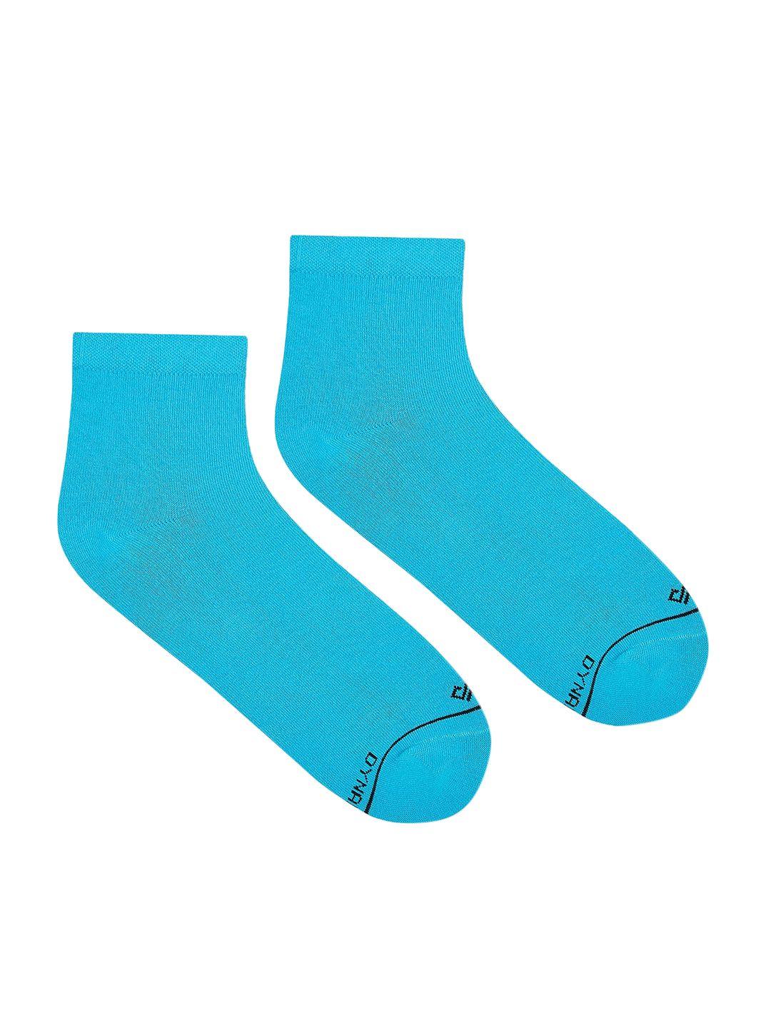 dynamocks men turquoise blue solid above ankle-length socks