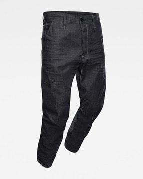 e loic mid-rise washed tapered fit jeans
