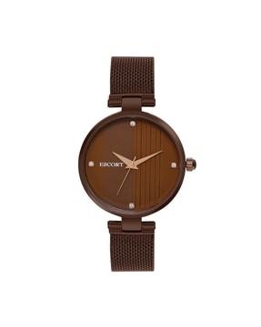 e21007399brnm9 women round analogue watch