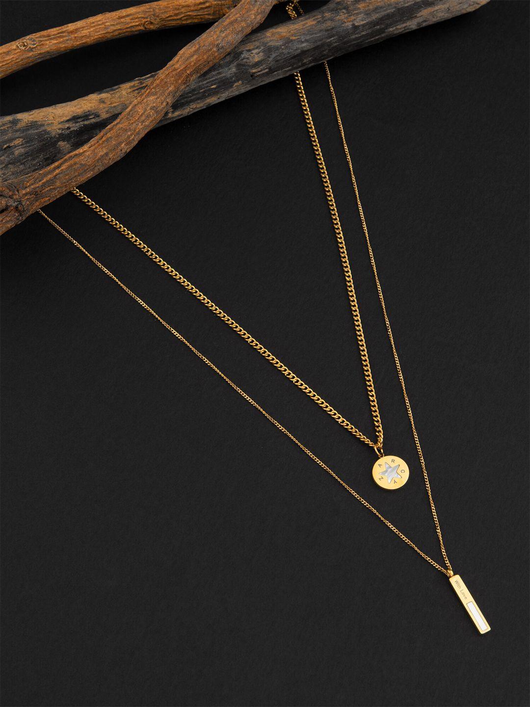 e2o gold plated  double layered necklace