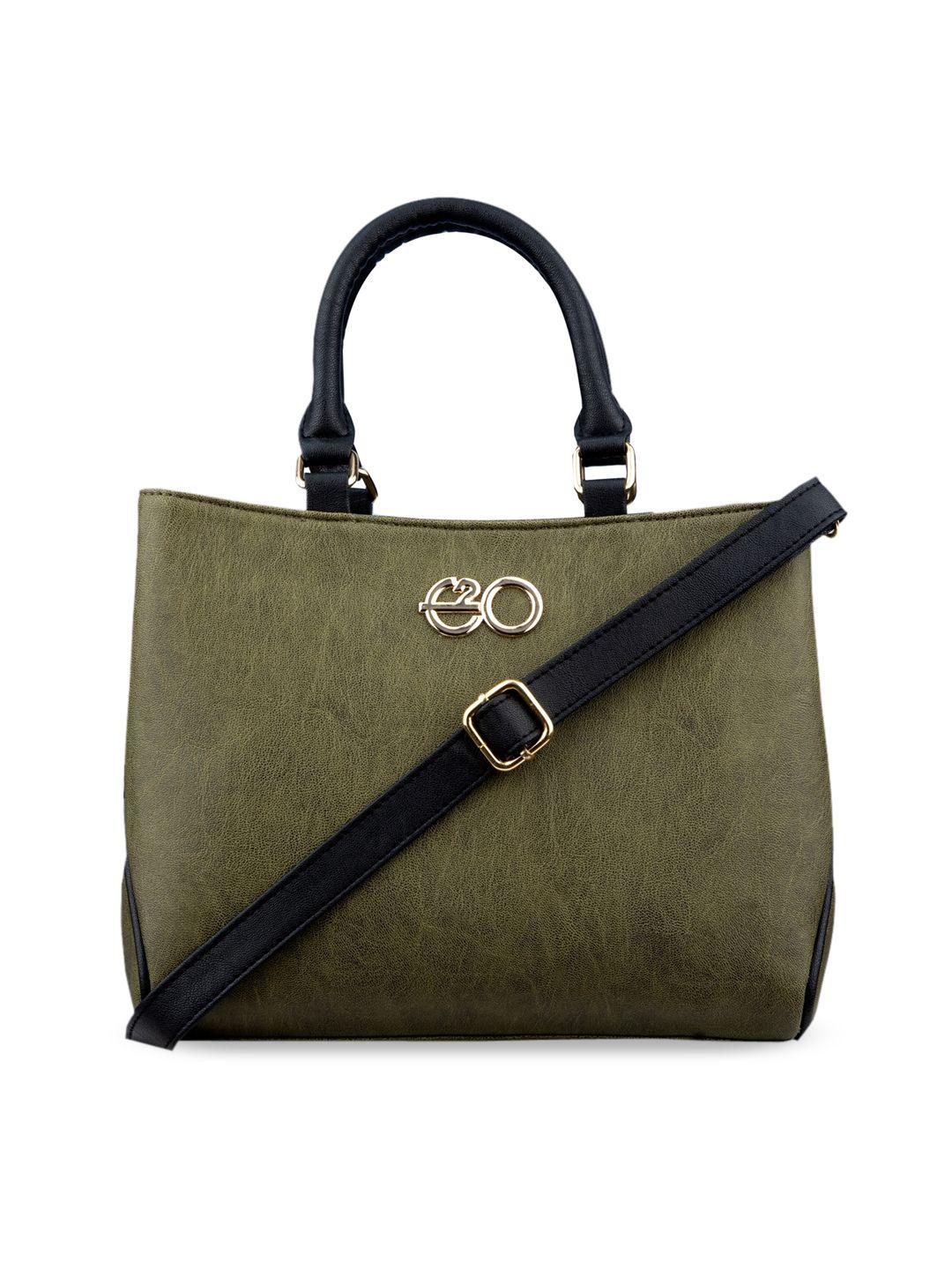 e2o green & green solid satchel