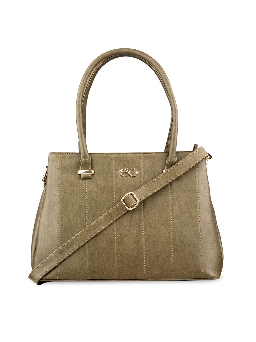 e2o olive green & olive green solid shoulder bag