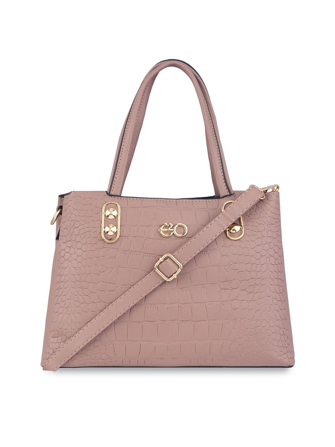 e2o pink texture structured handheld bag