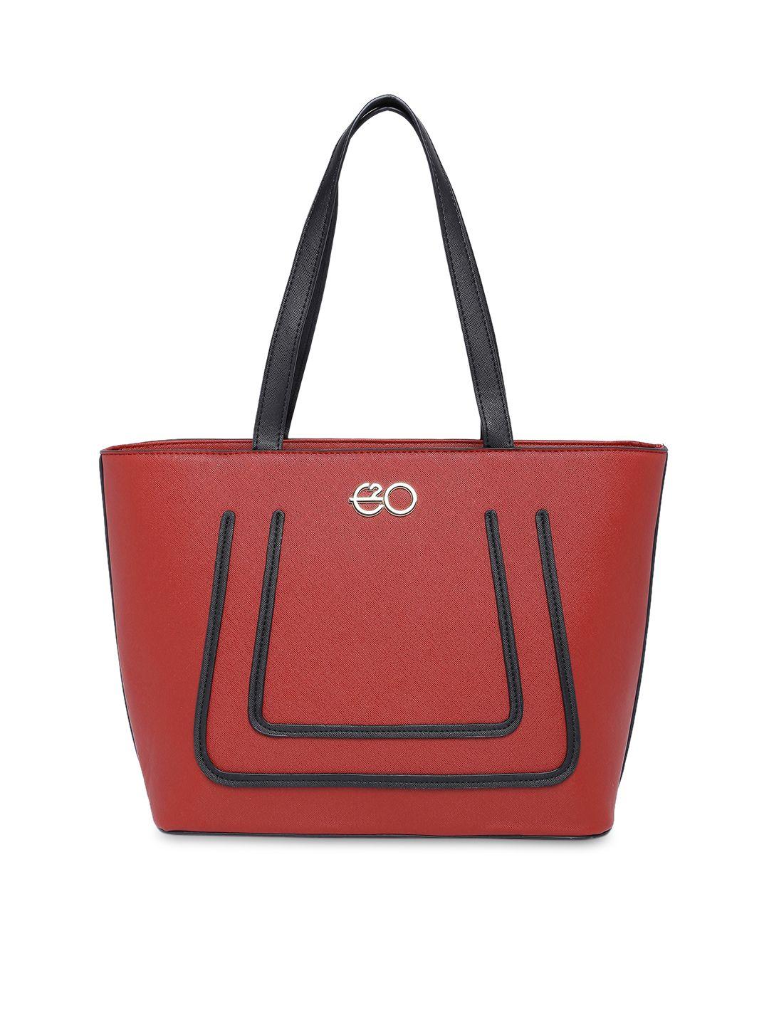 e2o red solid shoulder bag