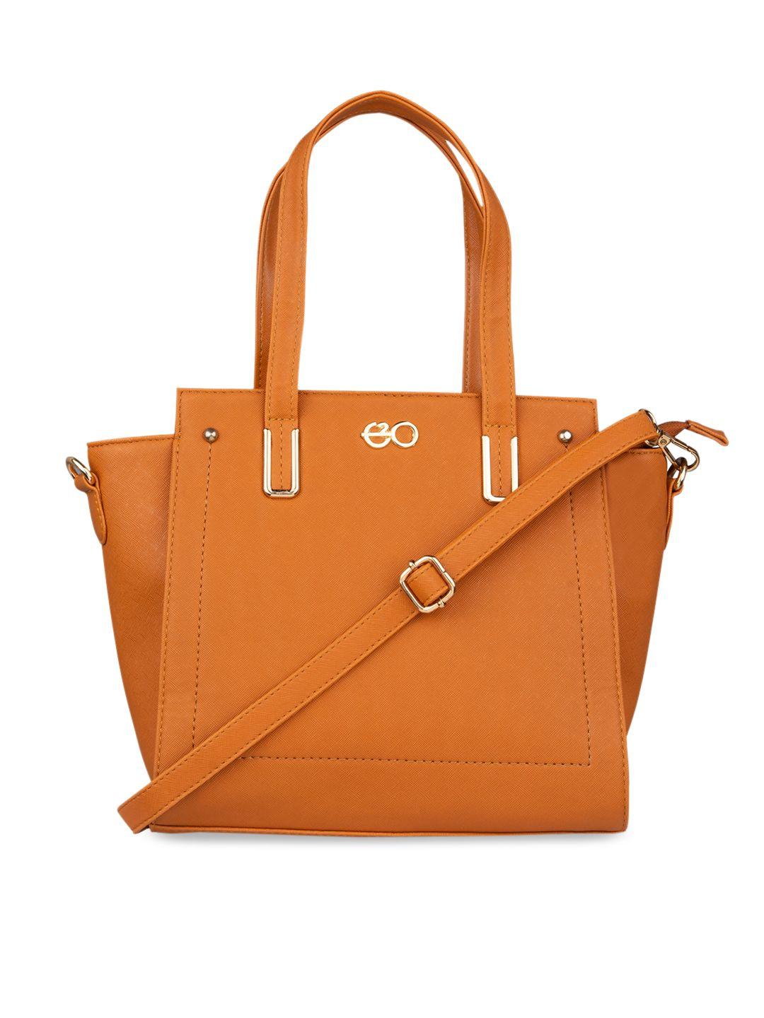 e2o tan pu structured handheld bag