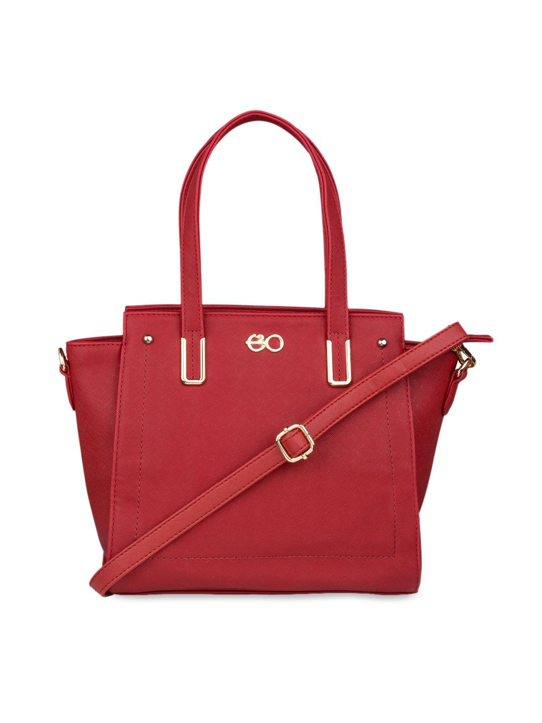 e2o women red structured shoulder bag