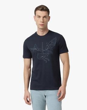 eagle logo print crew-neck t-shirt