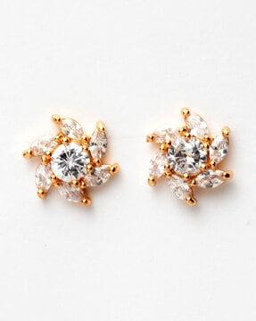 ear-m-40574 enamel studs with stones