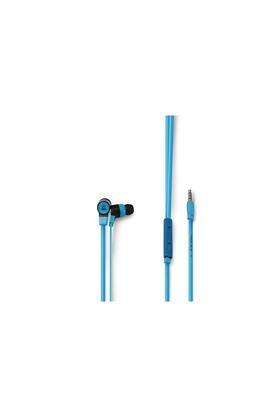 earphones with volume control - blue